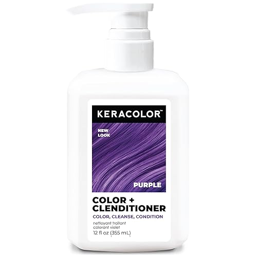 Keracolor Clenditioner PURPLE Hair Dye - Semi Permanent Hair Color Depositing Conditioner, Cruelty-free, 12 Fl. Oz.