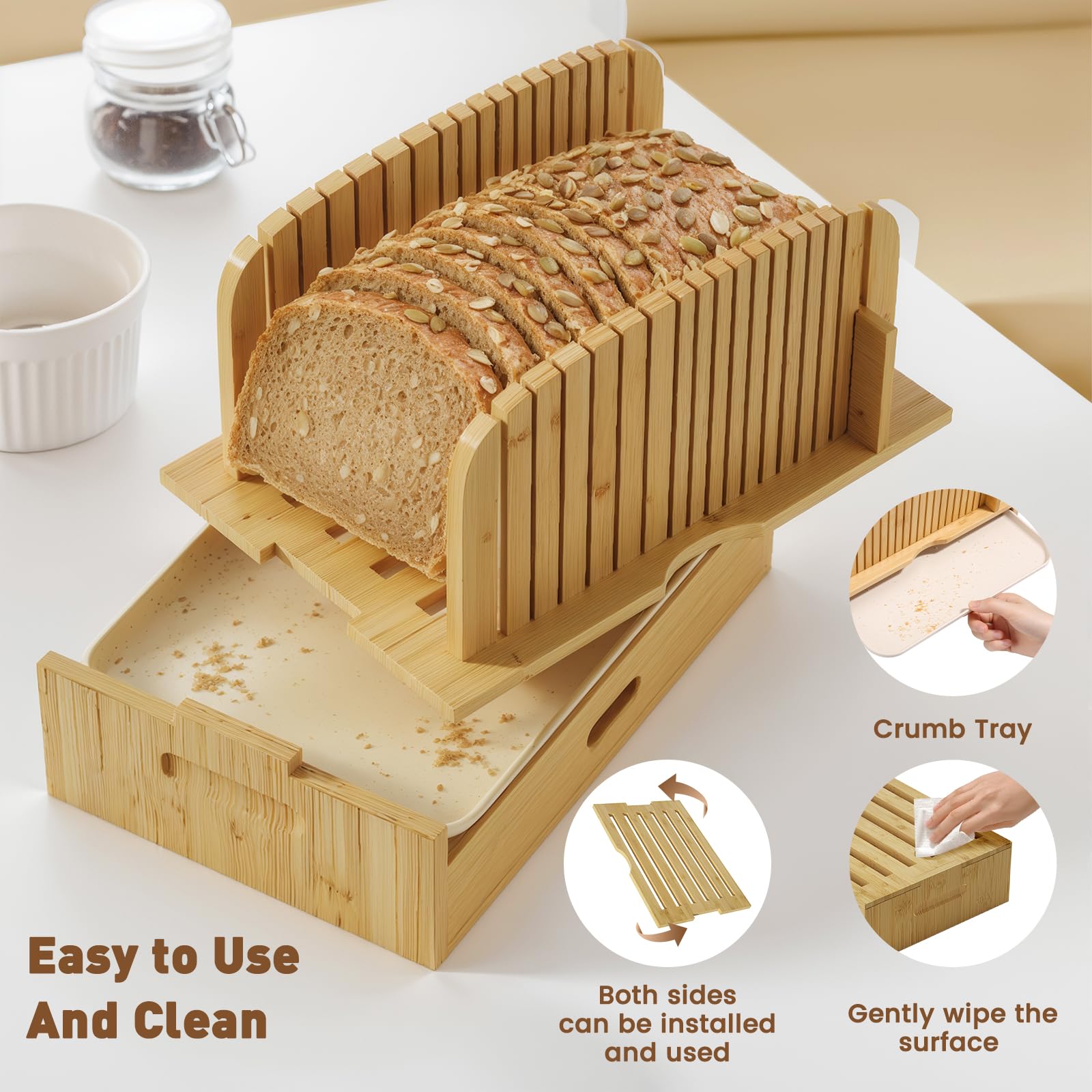 Bamboo Bread Slicer - Perfect Slices! -5