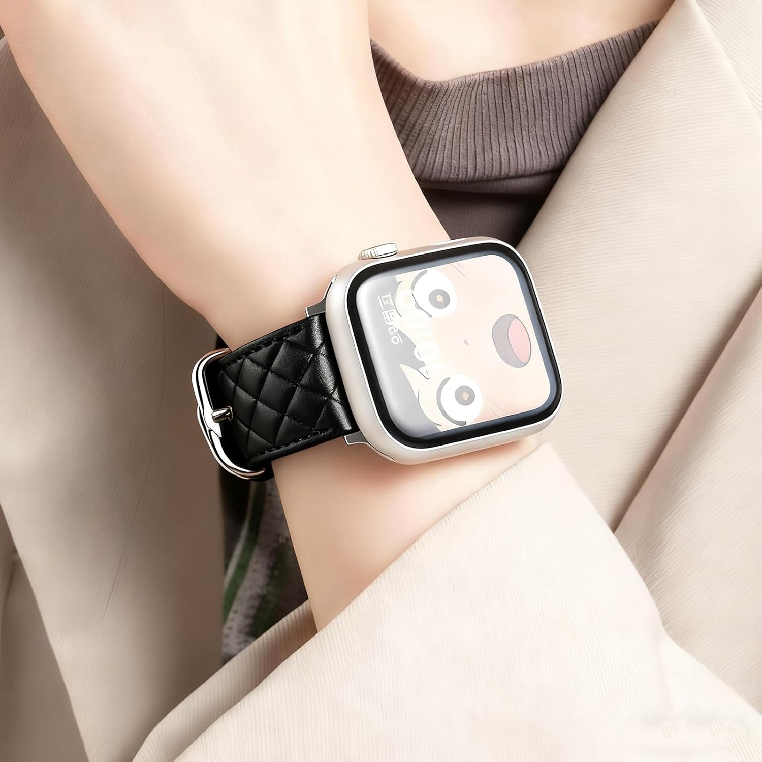 Leather Apple Watch Band Women, Slim Dressy Replacement Strap Compatible with Apple Watch Series 11-1 SE Ultra 3-1, 38mm 40mm 41mm 42mm 44mm 45mm 46mm 49mm - Image 7