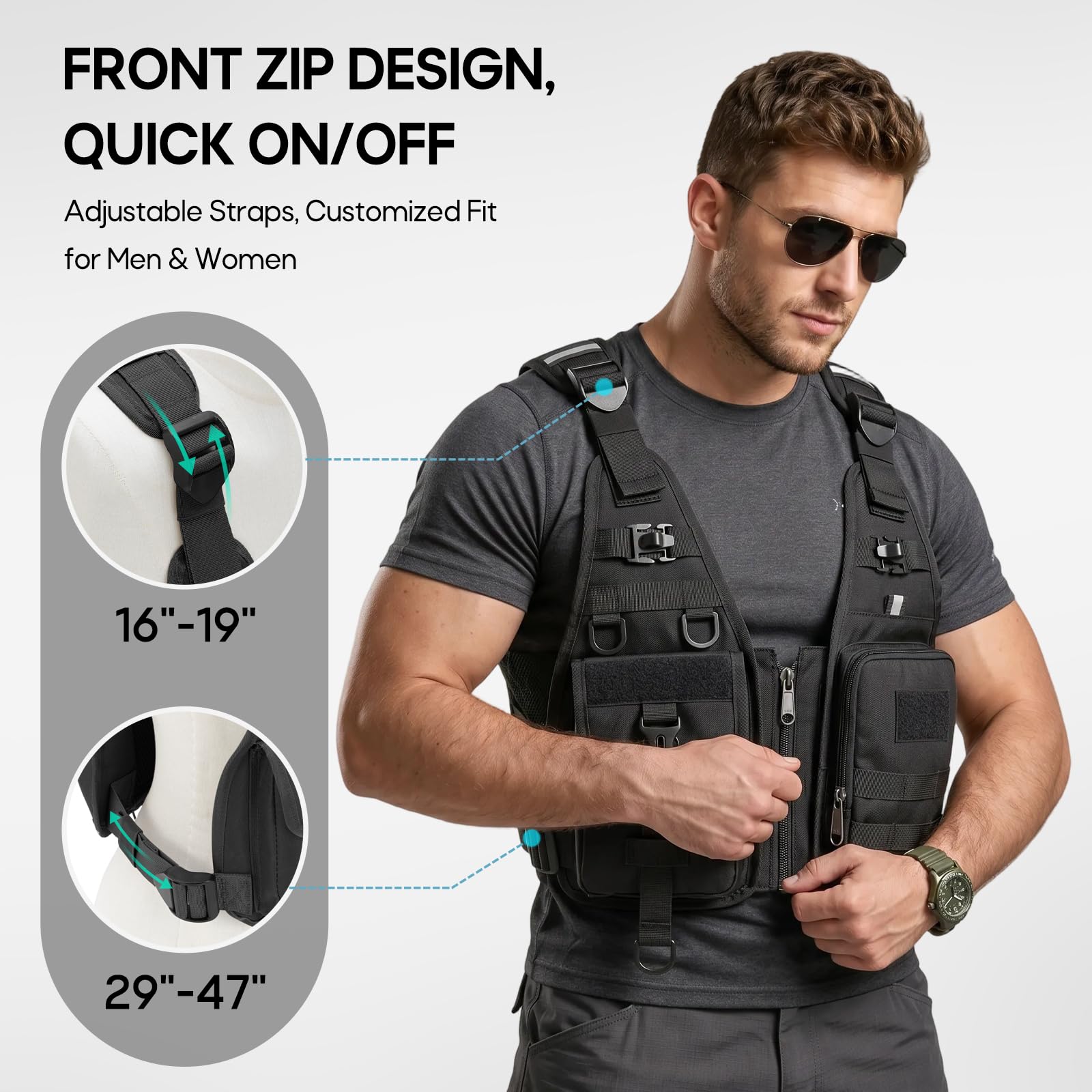 RAINSMORE Laufweste Damen Herren, Trinkweste Laufen mit 2L Trinkblase | Leichtes Atmungsaktives Mesh | Große Handytasche | Reflektoren | Verstellbare Passform Für Trailrunning, Marathon & Radfahren