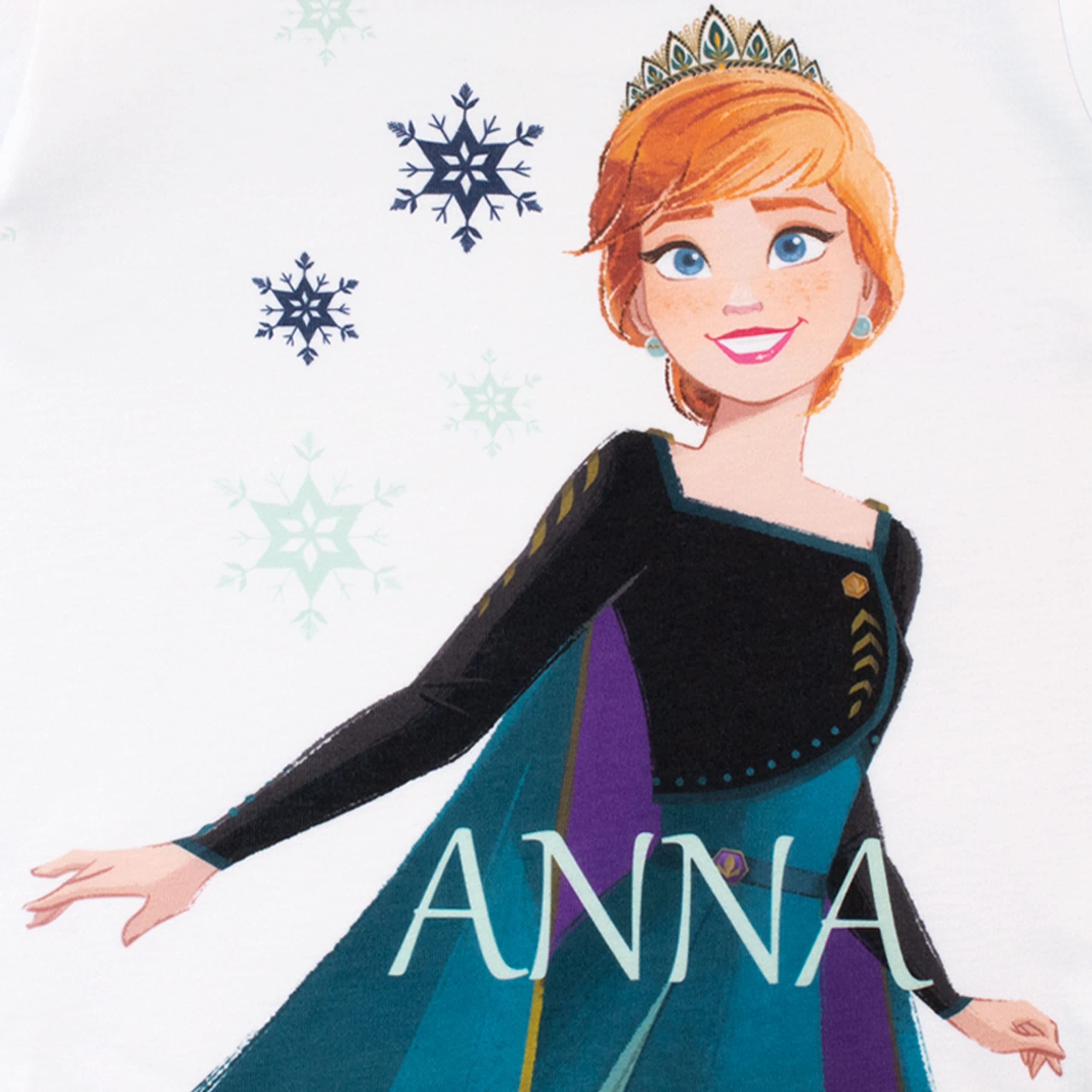 Disney Kraina Lodu Piżamy | Zestaw 2 Piżam dla Dziewczynek | Piżamy Anna i Elsa dla dzieci