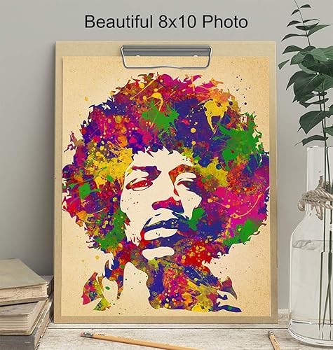 Miniatura 3 de Jimi Hendrix Poster - 8x10 Psychedelic Experience Wall Art Decor for Men, Boys Bedroom, Living Room, Music Studio - Gift for Guitarist, Musician,