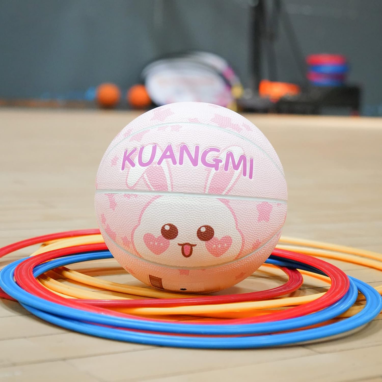 Kuangmi Kids Basketball Youth Size 5(27.5"), Child Size 4(25.5"), for Junior Teen Boys Girls Indoor Outdoor Play Game Training