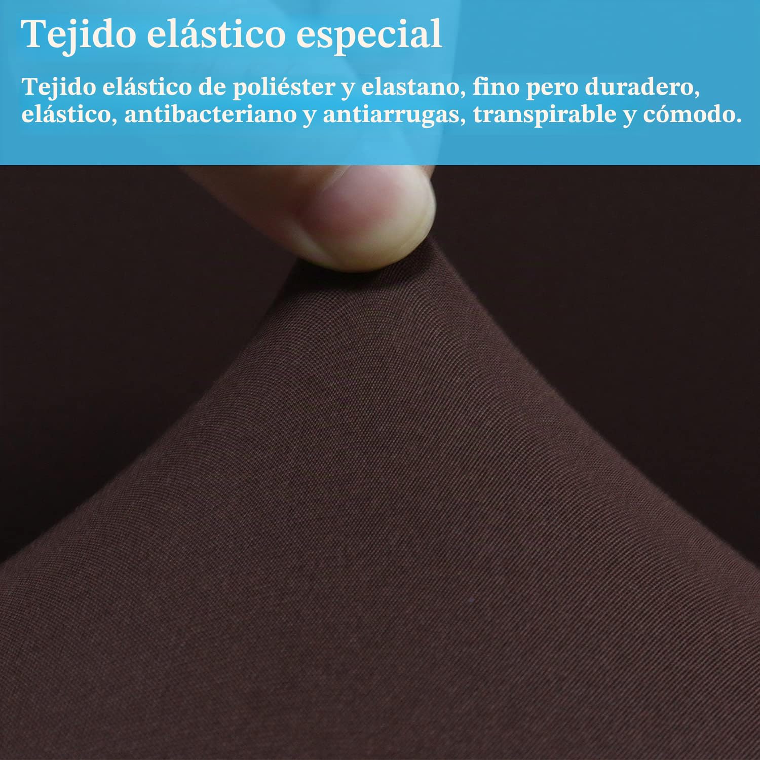 6 Piezas Fundas para Sillas de Comedor Elásticas Moderno, Lavables Extraíbles Cubiertas para Silla, Comedor Asiento Cubre ​en Poliéster Spandex para Casero Hotel Restaurante Decor (Marrón)