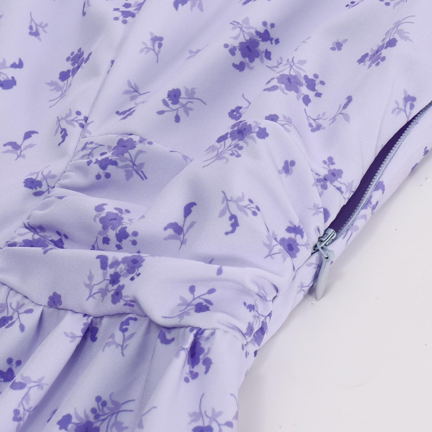 Belle Poque Lavender Floral Dresses for Women 1950s Vintage Dress Garden Party Cocktail Dresses Summer Casual M - Image 6