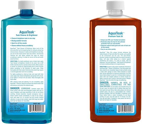 Miniatura 2 de AquaTeak Kit de cuidado: limpiador y abrillantador de aceite de teca prémium