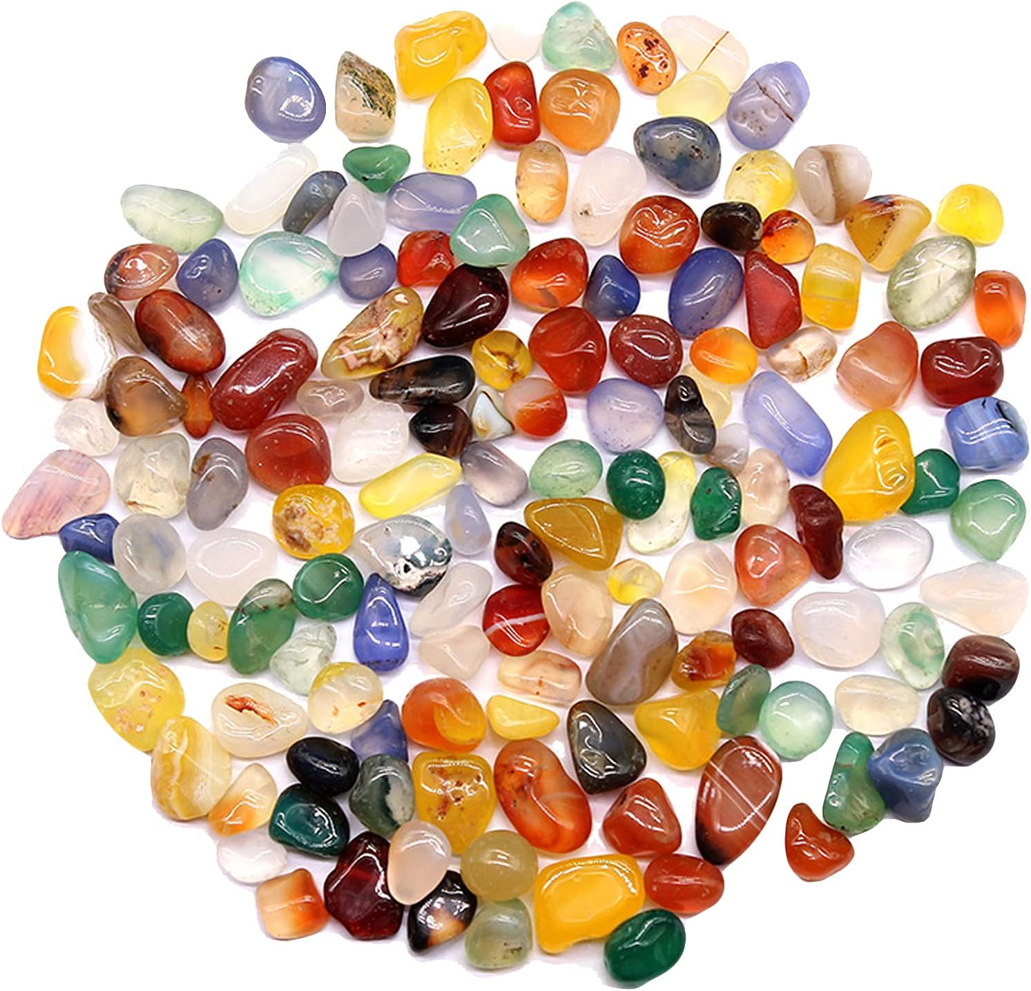 500g Halbedelsteine Mischung - Bunte Trommelsteine Für Kinder & Dekoration