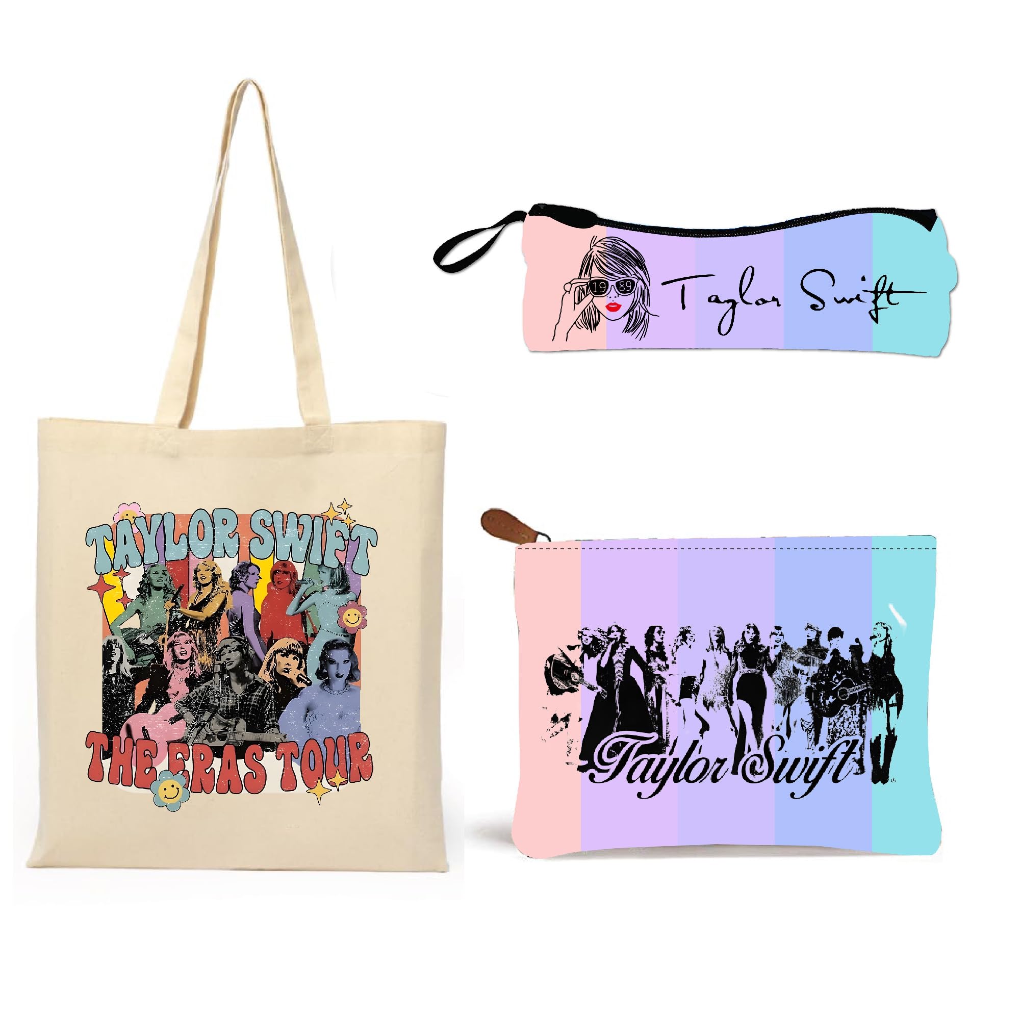 VVWV Combo Set 3 Taylor Swiftzz Tote Bag & Pencil Pouch & Pouch for Womens College School Girls Travel (B0CRDVDW93) Amazon Price History, Amazon Price Tracker