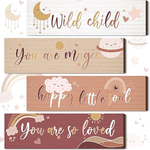 Decoración de pared inspiradora de arco iris bohemio, letrero colgante de arte inspirador con texto en inglés "You Are So Loved", decoración de