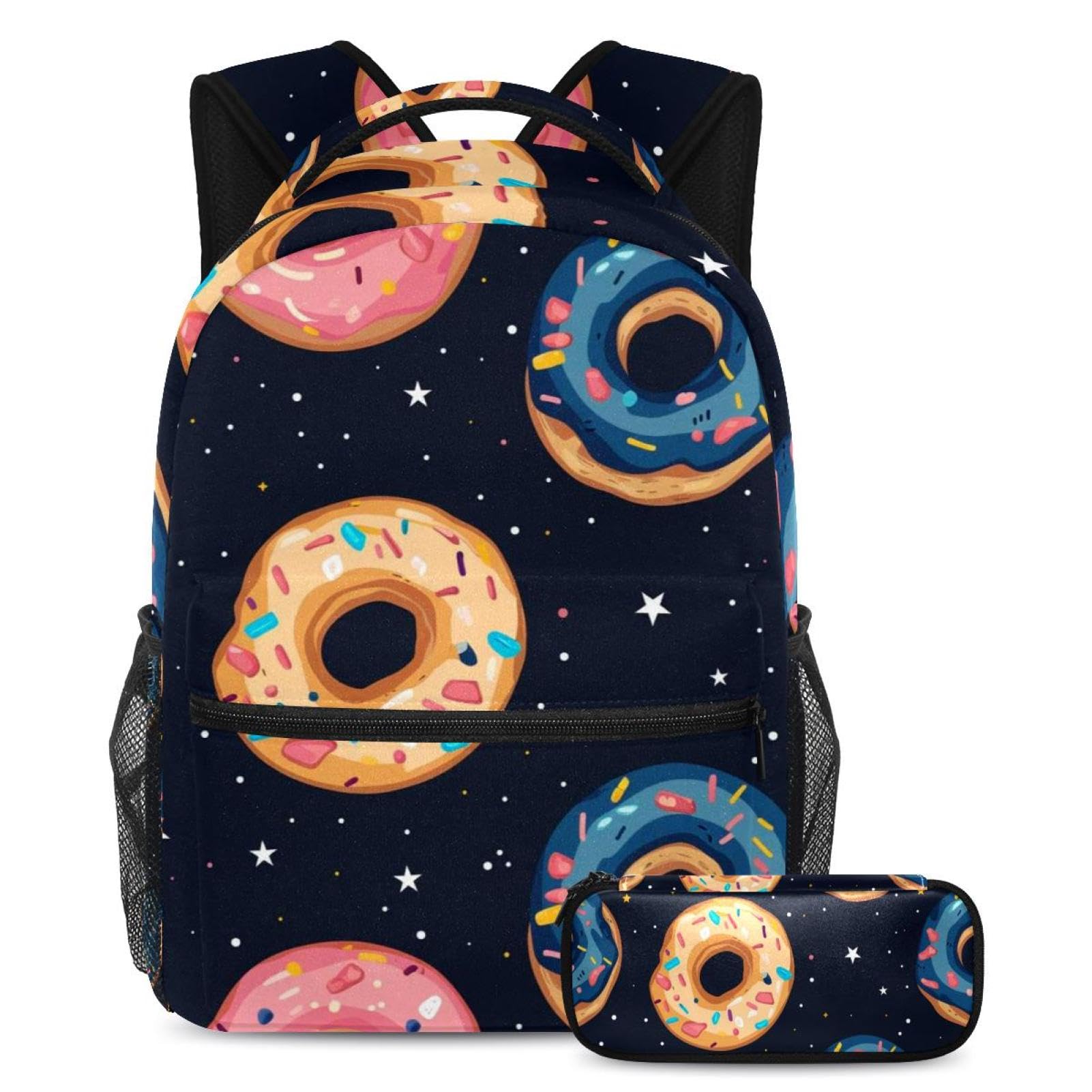 Sac à dos et trousse à crayons donuts galaxie grand format - 7