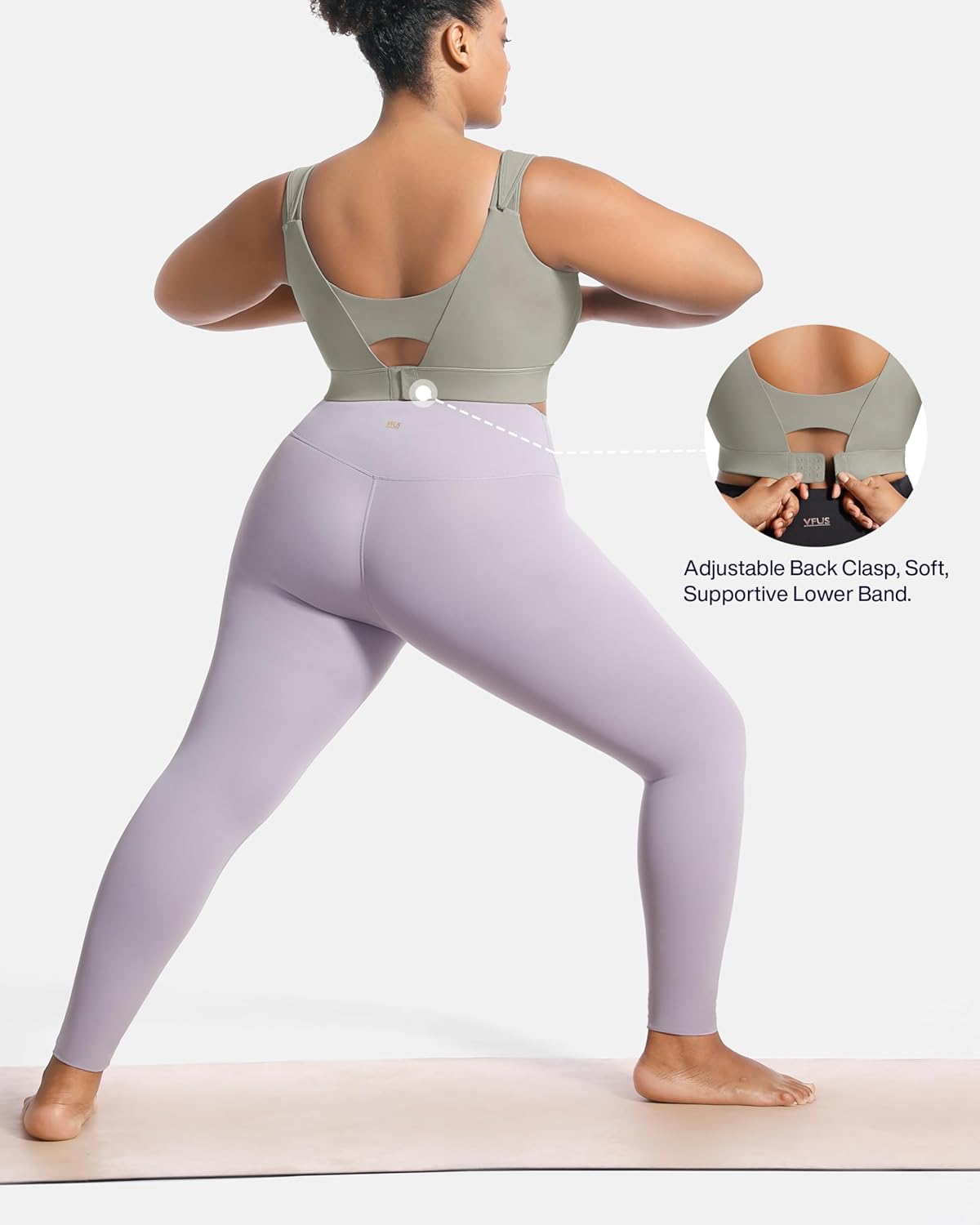 Women's Sports Bra Wirefree Adjustable Medium-High Support Everyday Wear for Large Bust Plus Size with Removable Pads - Image 5