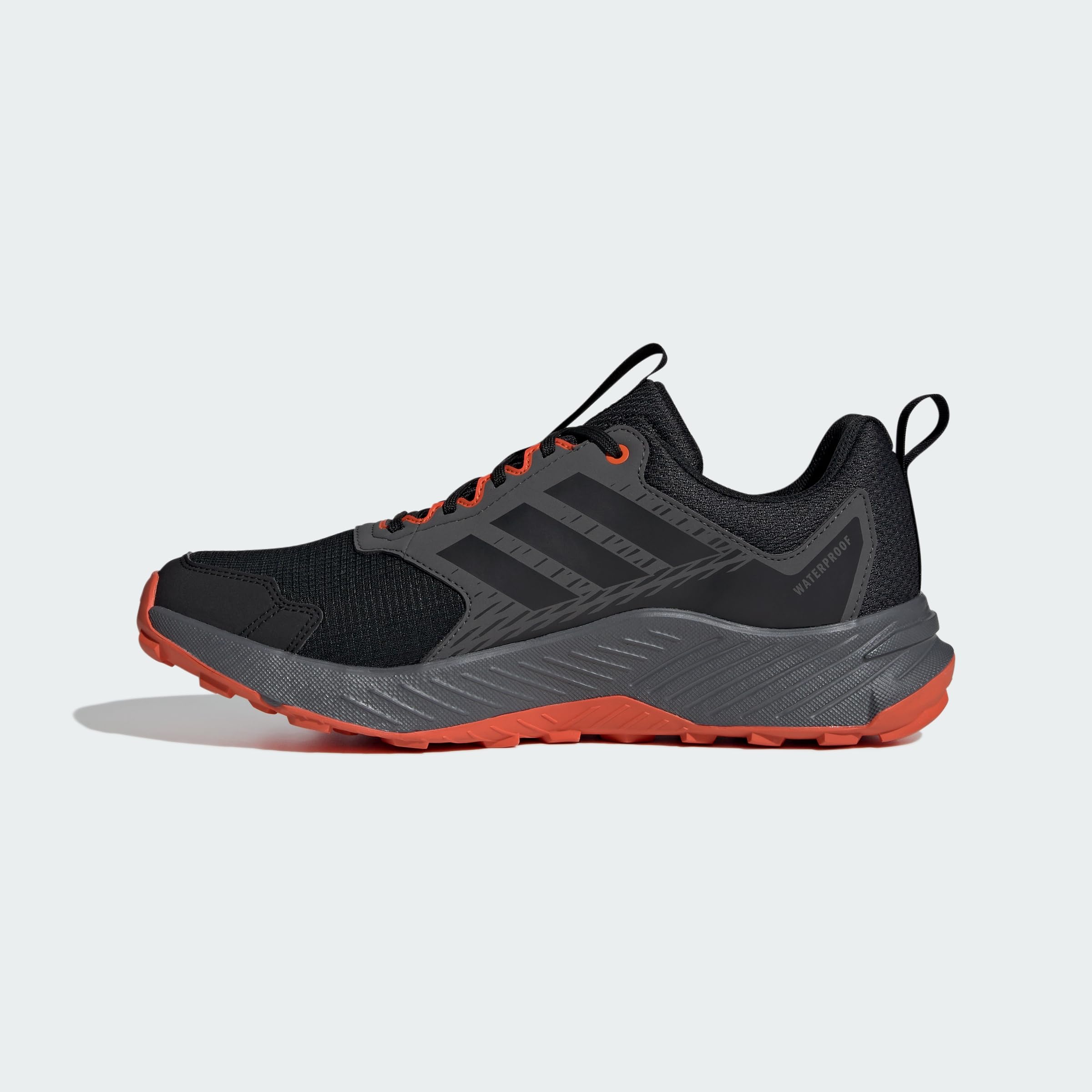 adidas Hombre Terrex Tracefinder 2 Climaproof Trail Running Shoes, Core Black/Core Black/Semi Impact Orange, 43 1/3 EU