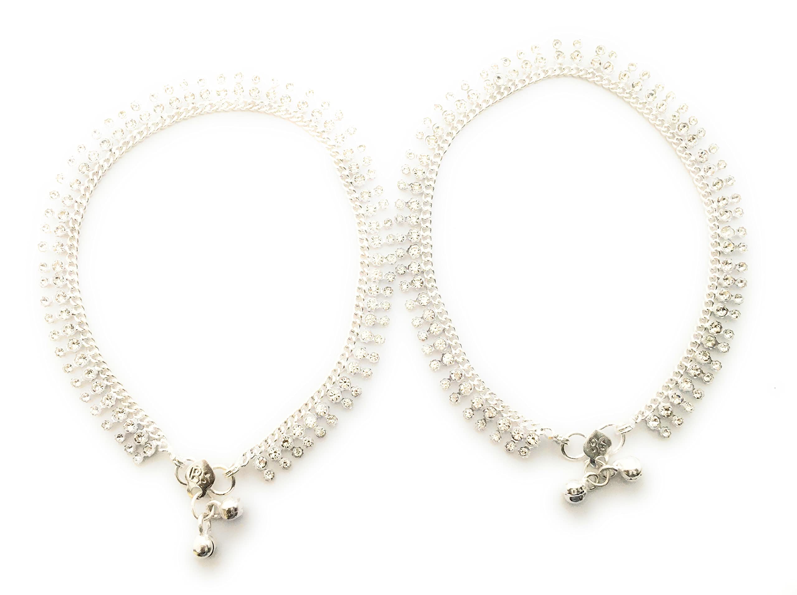 See full amazon price history chart for Sasitrends Silver Plated White Metal Stone Payal Anklets for Women and Girls- 10 Inches Sasitrends Silver Plated White Metal Stone Payal Anklets for Women and Girls- 10 Inches (B0BF8RD687) Amazon Price History, Amazon Price Tracker