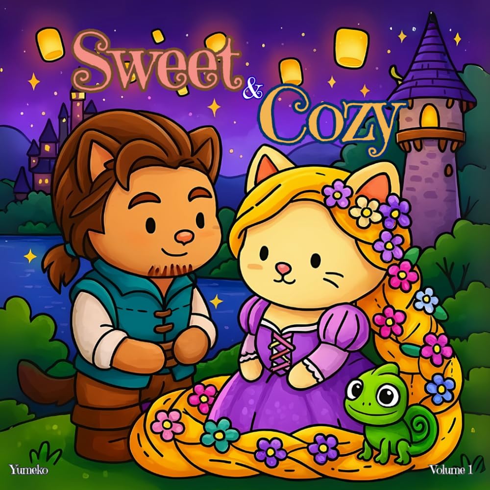 Sweet & Cozy Coloring Book, volume 1: A Cute and Cozy Fairy Tale Coloring Book for Adults