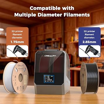2026 New Official CREALITY Space Pi Filament Dryer Plus, 2 Spools Double 360 160W PTC Fast Heating 3D Printer Filament Dryer Box, 4''LCD Touch Screen, One-Key Set Filament Drying for PLA PETG ABS TPU
