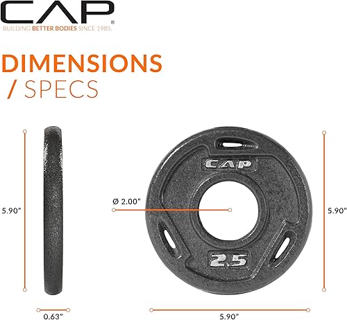 Miniatura 4 de CAP Barbell 2-Inch Olympic Grip Weight Plate  Multiple Options
