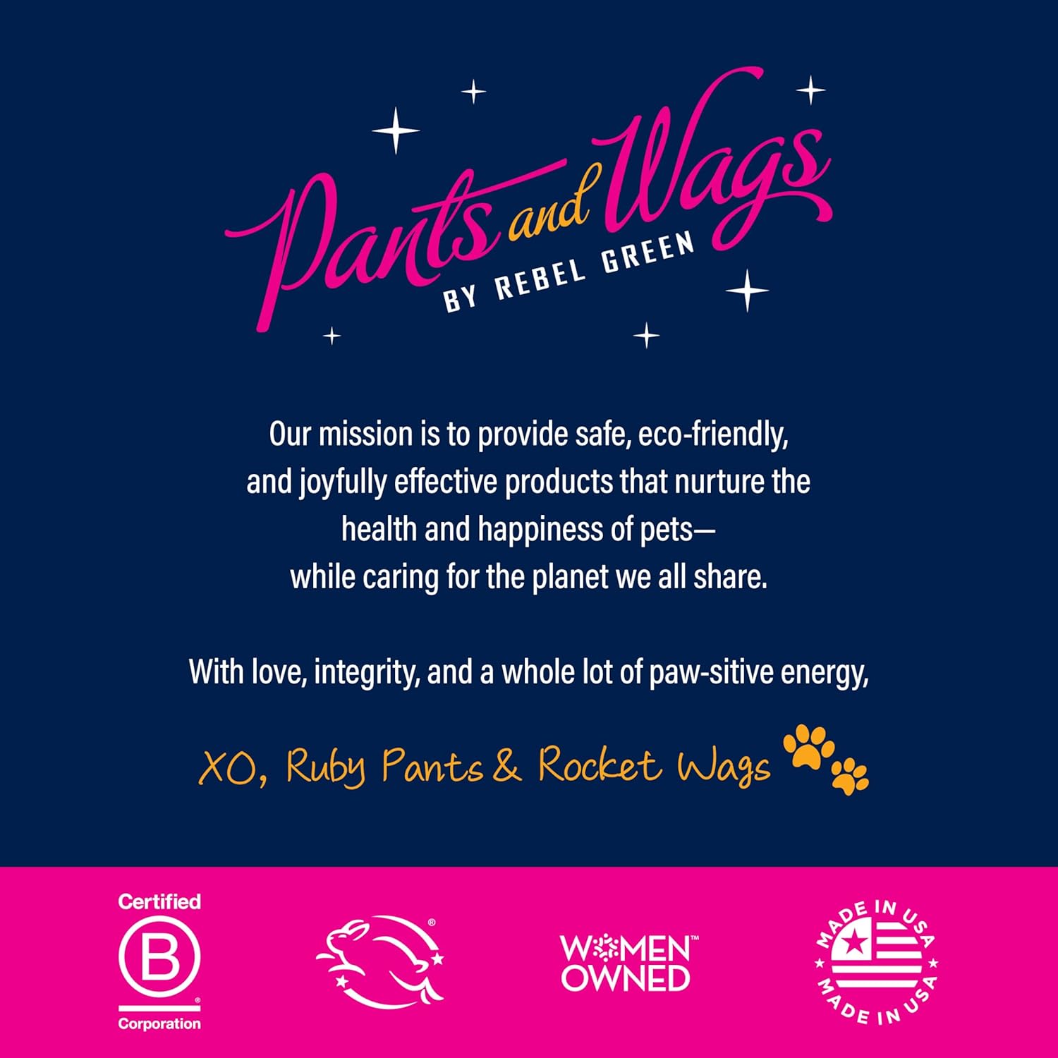 Pants and Wags by Rebel Green Squeaky Clean Pet Shampoo Concentrate - Orange Blossom & Chamomile - Hypoallergenic - No Dyes or Perfumes - 16 oz - 2 Pack