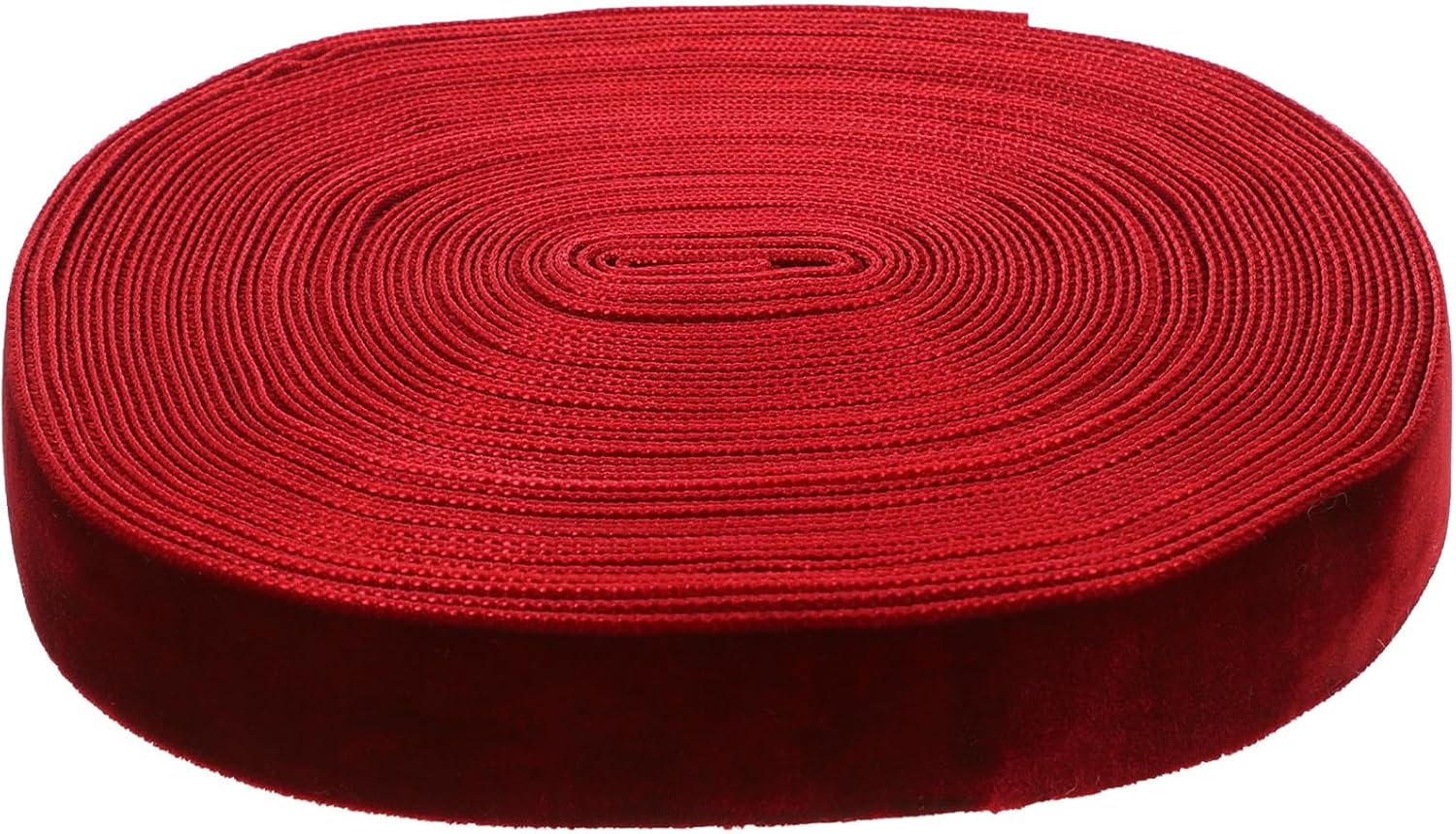 HEMOTON Velvet Wrapping Ribbon 10mm Deep Burgundy 9.14m Single Face Decorative DIY Present Ribbon Wear-Resistant Christmas Accessory for Wrapping and Craft Supplies