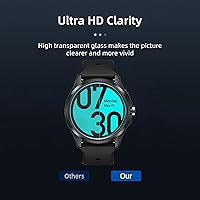 Vista 6 de Lamshaw Protector de pantalla compatible con Basznrty Smart Watch, [3 unidades] Película protectora de pantalla de vidrio templado 9H compatible