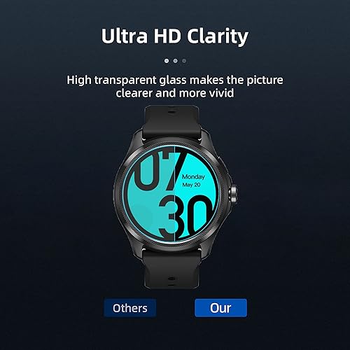 Miniatura 6 de Protector de pantalla compatible con Basznrty Smart Watch, 3 unidades Película protectora de pantalla de vidrio templado 9H compatible con Basznrty