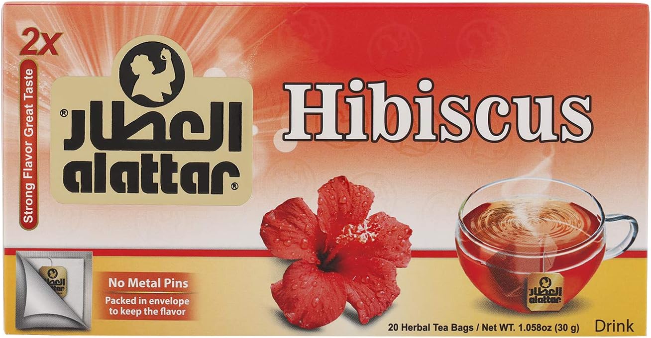 Alattar Hibiscus 20 Herbal Tea Bags, 30 gm