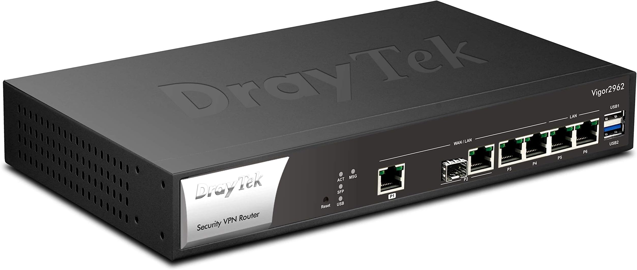 DrayTek Vigor 2962 2.5Gb Ethernet Dual-WAN Broadband Firewall Router, 200 VPN Tunnels, 20 VLANS, QOS, Remote Management, Load Balancing