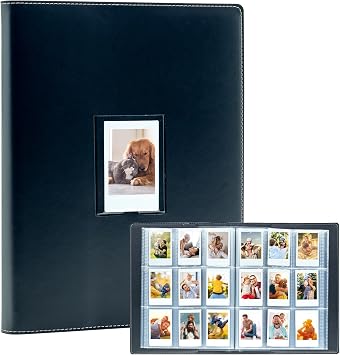 Ablus 288 Pockets Kpop Album Kpop Photocard Holder Book Compatible with Fujifilm Instax Mini 7s 8 8+ 9 11 25 26 50s 70 90 Instant Camera FilmBlack