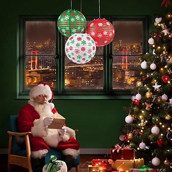 クリスマス提灯 Amazon.co.jp: クリスマス提灯 紙提灯 漫画 プリント スノーフレーク