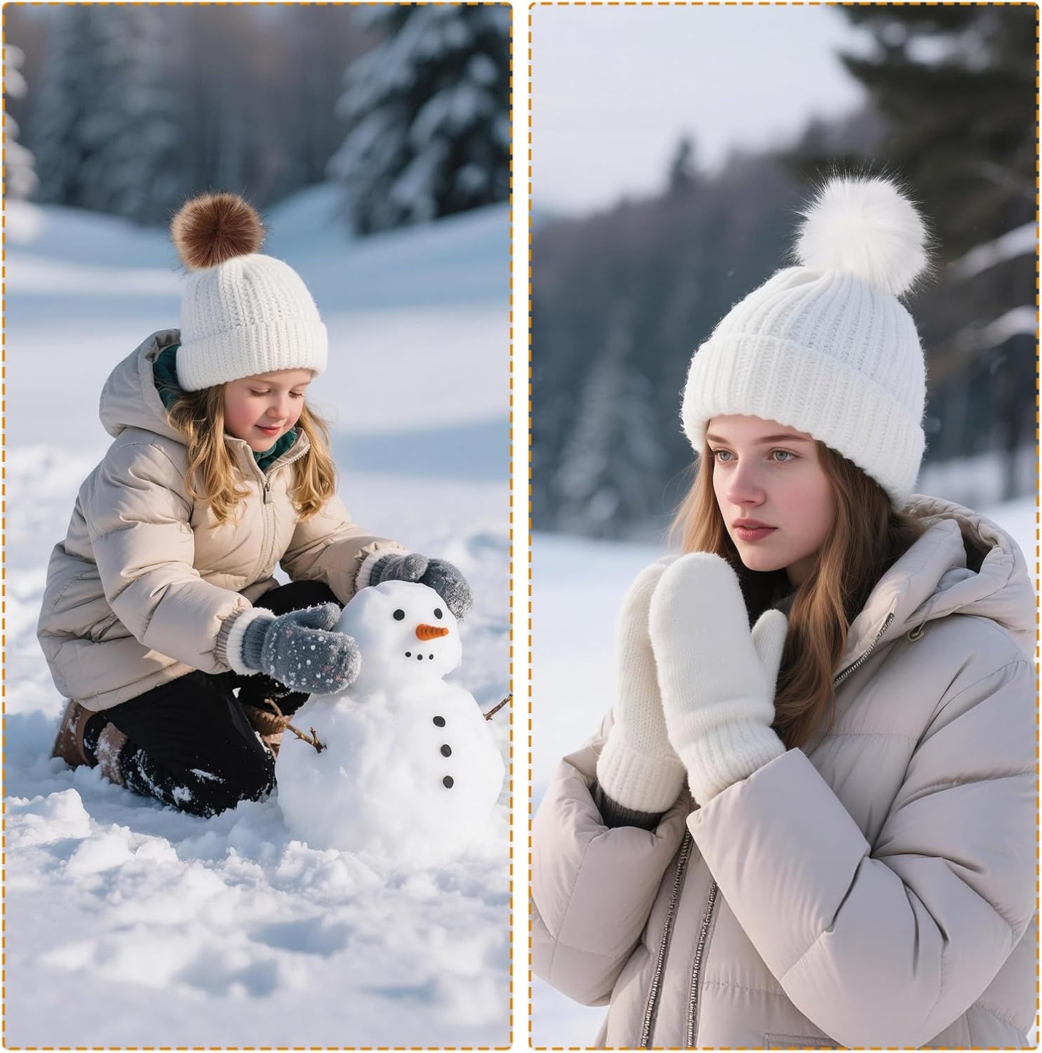 12pcs Pompoms for Knitted Hats, Diameter 3.94in/10cm 6 Colors Faux Fur Pom Poms with Snap Button for Crocheted Hat Shoes Scarves Bag Charms DIY Crafts Accessories - Image 4