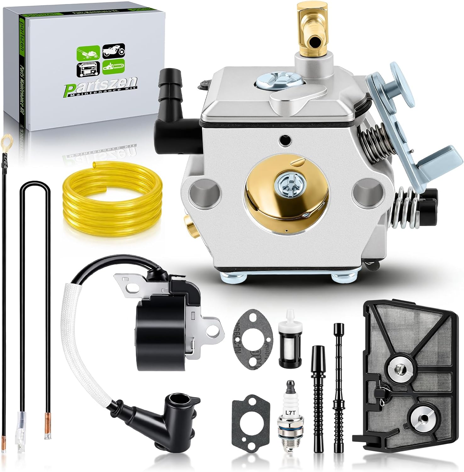 1118 120 0600 Carburetor Tune-up Kit for Stihl 028 028AV 028 SUPER Chainsaw for WT-16B for Tillotson HU-40 Replace 1118 120 0601 with Ignition Coil Parts