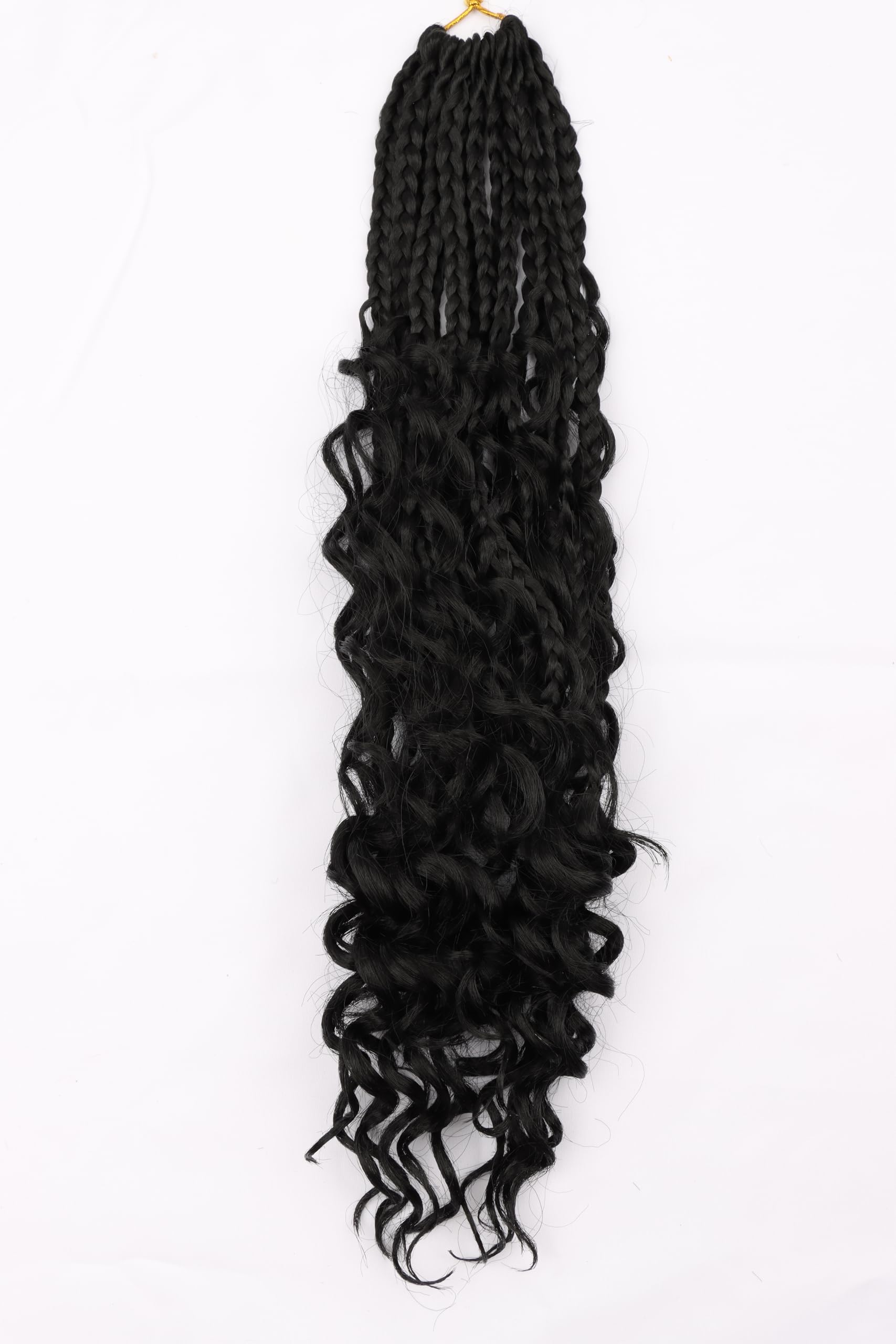 Goddess Box Braids Crochet Hair - Pre-Looped Curly Ends