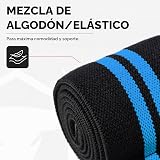 Coderas para levantamiento de pesas (1 par) – Coderas elásticas de 50 pulgadas para levantamiento de pesas – Soporte de codo para press de banca, levantamiento de potencia, fitness y entrenamiento de