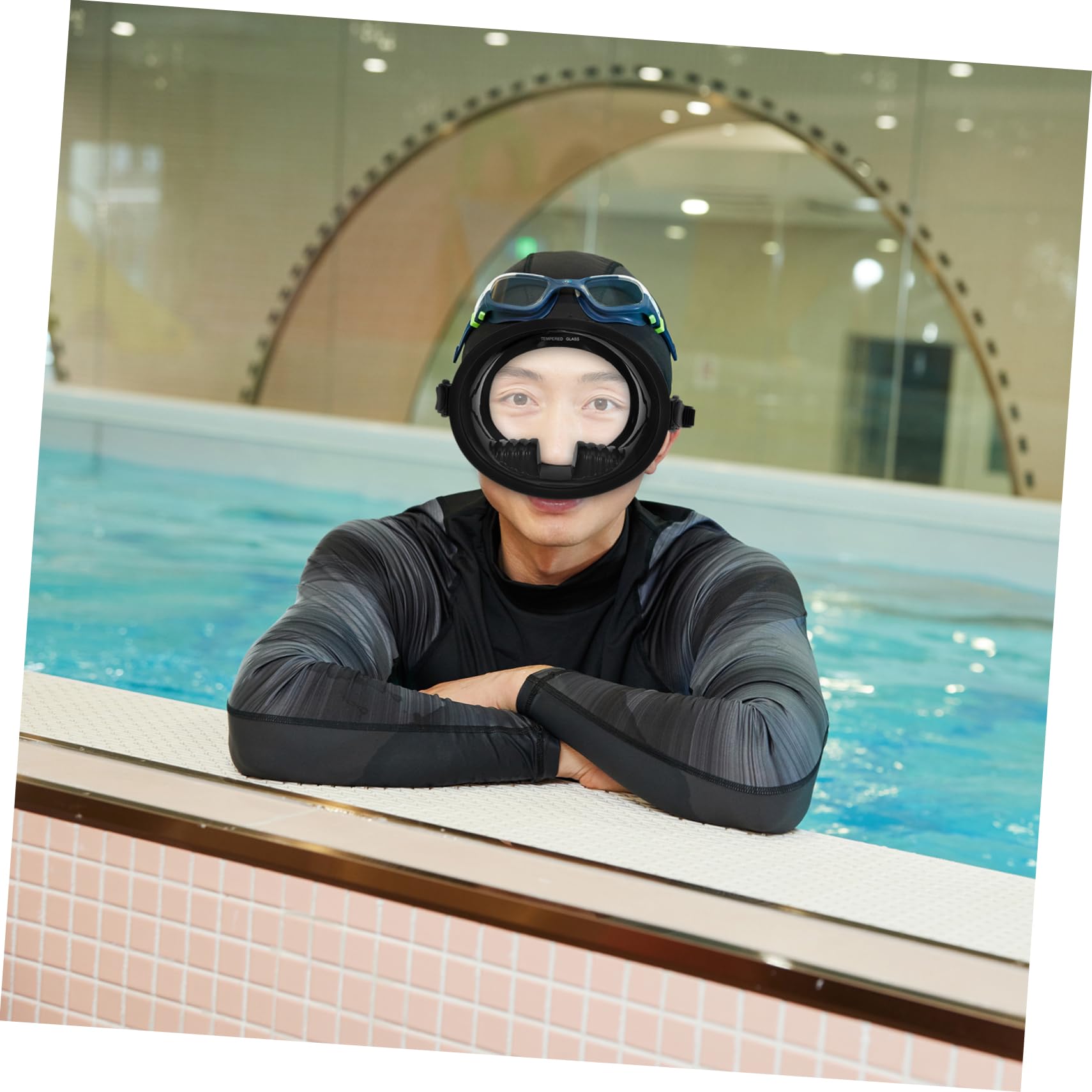 Toyvian Máscara de Buceo Visión Panorámica de Silicona y Vidrio Templado Antivaho Ajuste Cómodo , Adecuada para Buceo y Snorkel