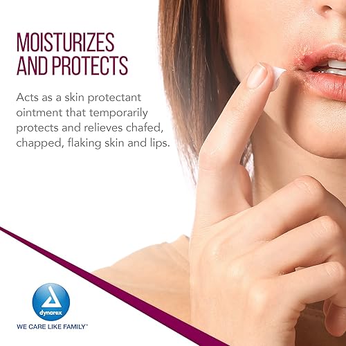 Miniatura 6 de Dynarex Petrolatum blanco, gelatina de petróleo para piel seca, dañada o agrietada, jalea de petróleo blanca calmante para irritaciones menores de