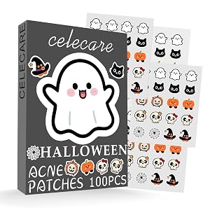 Pimple Patches Halloween Acne Patch Pimple Patches for Face Cute Stickers Salicylic Acid Tea Tree 100PCS Hydrocolloid Dots