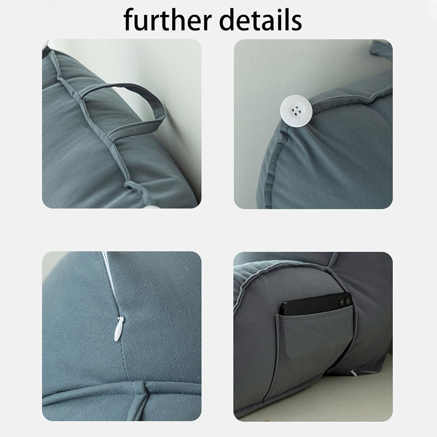 Ergonomic Reading Pillow Design,Back Rest Lumbar Support Arm Seat Cushion Rest Bed Chair Back Cushion,Back Rest Support Pillow For Reading Or Playing,For Bed Sitting Reading,Watching TV 75x40×55 CM