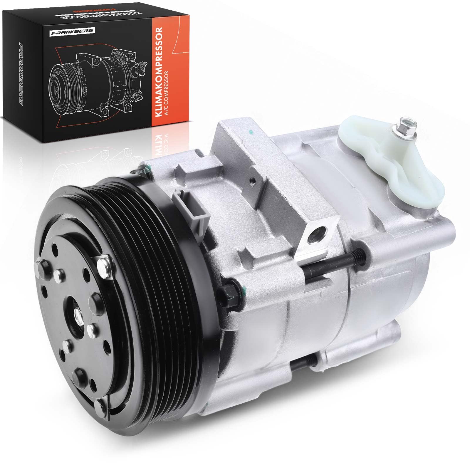 Frankberg Air Conditioning Compressor with Diesel Clutch Compatible with Mondeo I GBP Mondeo II BAP Mondeo III B5Y Transit Bus FB FC FD FS FZ Replace# 16BYU19D629AAincl. pre-mixed oil