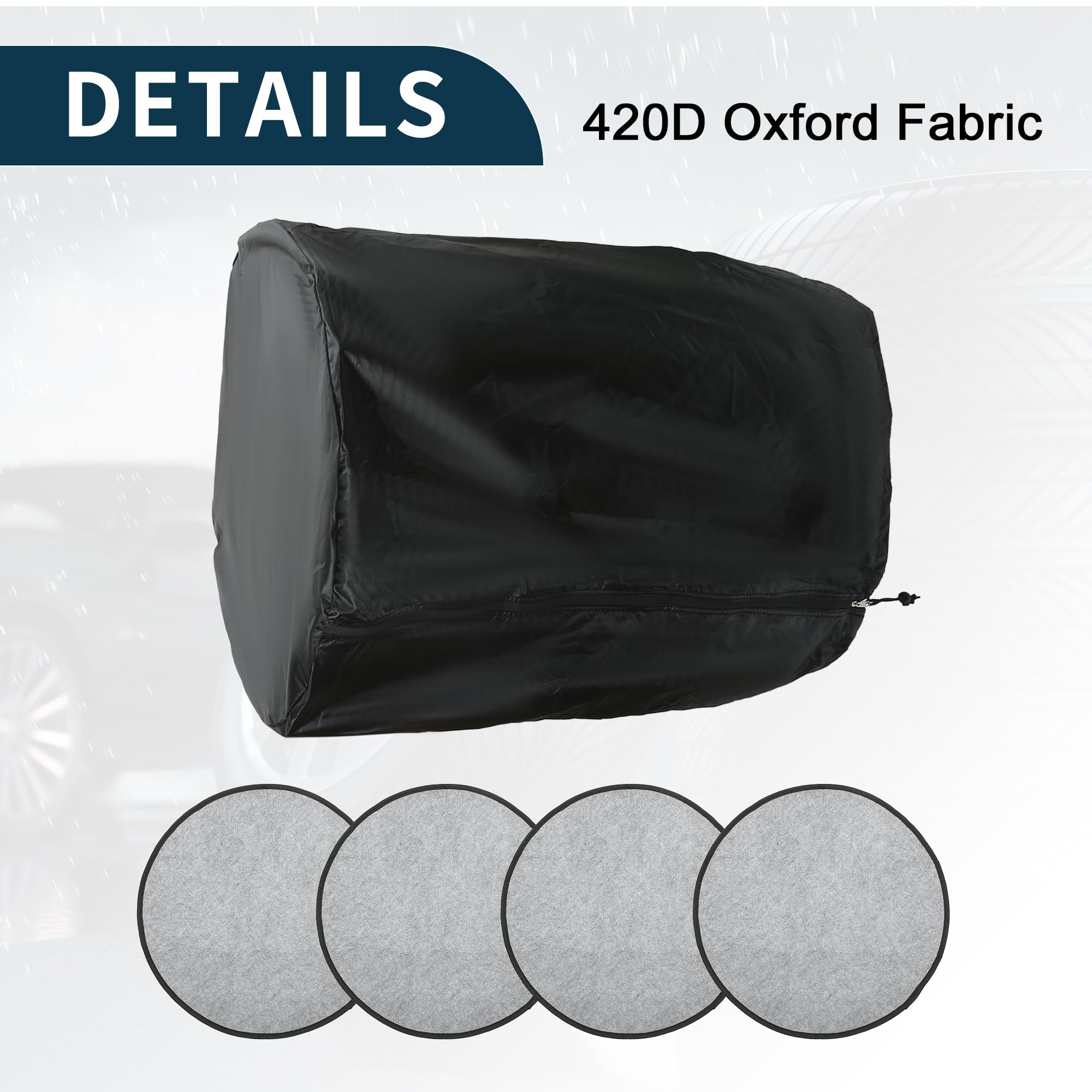 Funda Para Neumáticos Impermeable 1 Set Negro