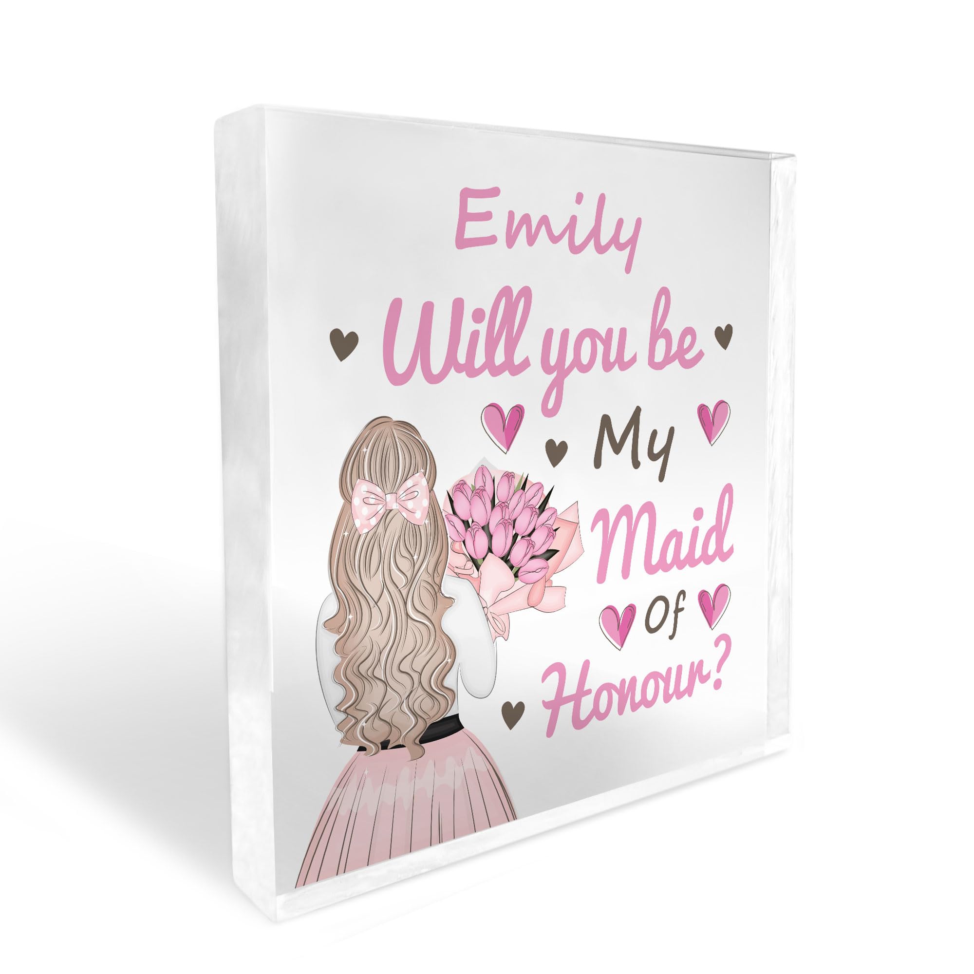 Red Ocean Personalised Will You Be My Maid Of Honour Proposal Gift Wedding Gifts Wedding Asking Gift Friend Sister Gift Keepsake