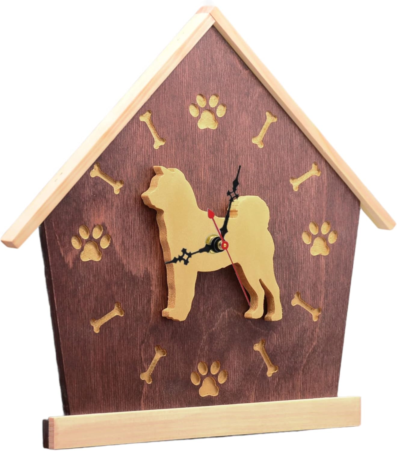 Shiba Inu Personalized Wall Clock - Customizable Gift for Dog Lovers - Shiba Inu Dog Memorial Gift