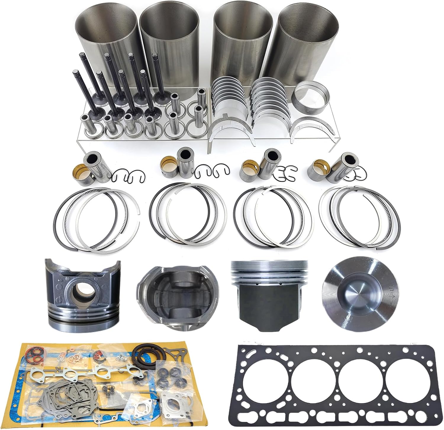 V3800 Engine Overhaul Rebuild Kit For Kubota M8540 M8560 M9540 M9960 Tractors V3800 V3800T V3800-DI-T Direct Injection Engine Combustion Chamber Diameter 57mm