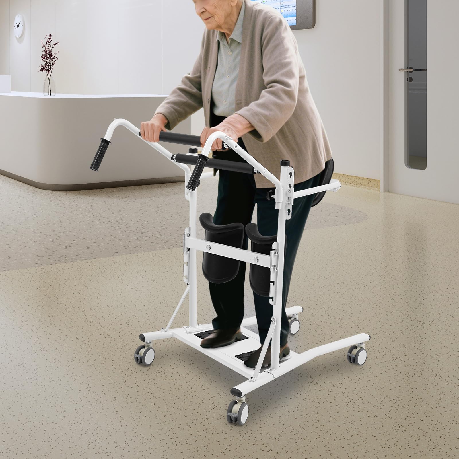 Elevador de pacientes, silla de ruedas, ayuda para levantarse, cama para personas mayores, ayuda de transferencia para transferencias en el hogar, 120 kg, ajuste de altura
