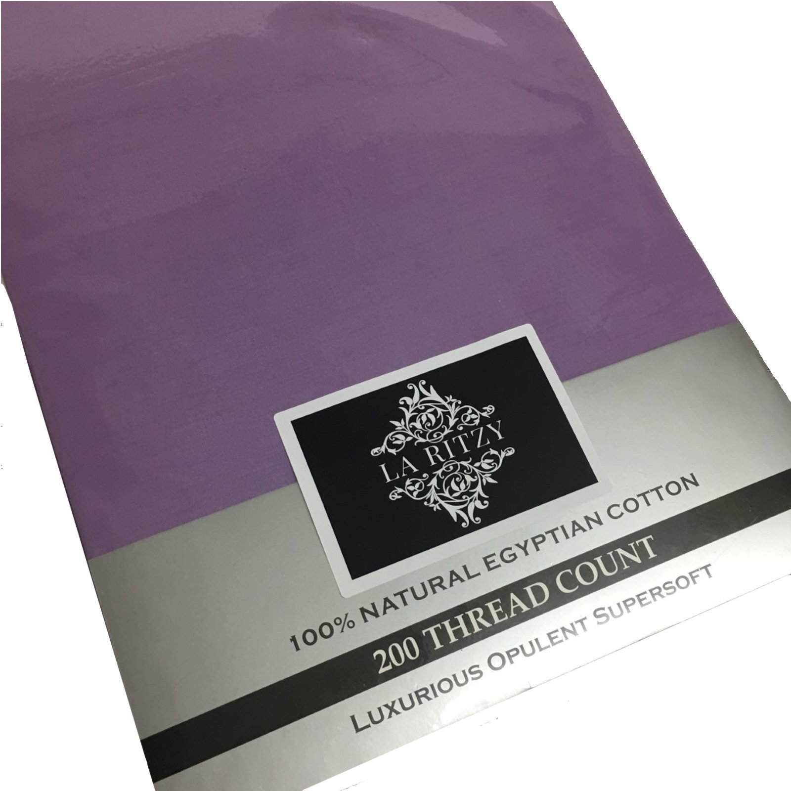 Slumber Nights Egyptian Cotton 200 Thread Count Plain Pillowcases Pair (Lilac)