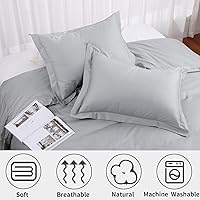 Vista 15 de Full Duvet Cover Set 100% Egyptian Cotton, 3Pcs Bedding Set- 1 Duvet Cover(No Insert) with 2 PillowShams, 400 Thread Count Super Soft Comforter White