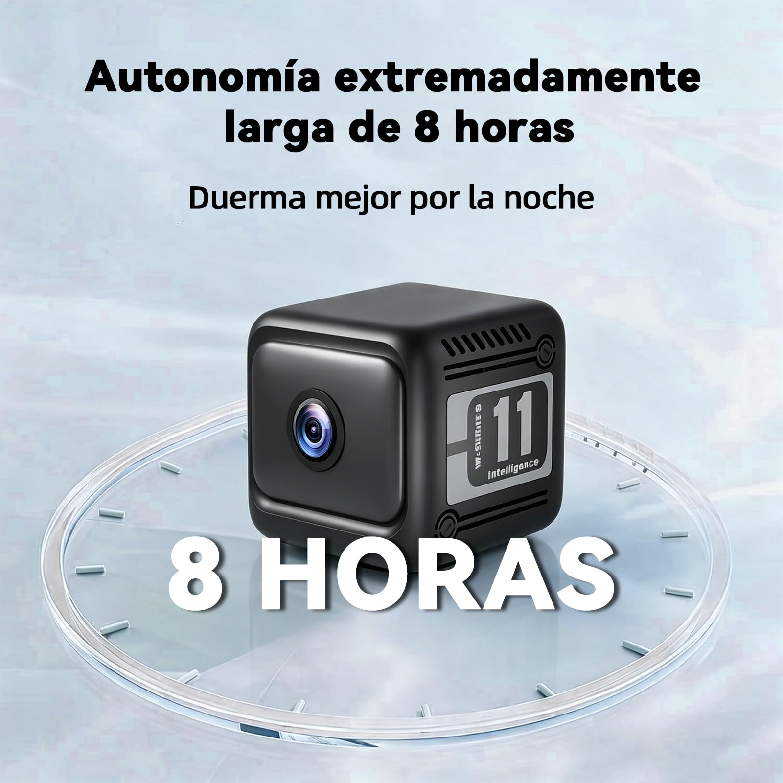 Mini Cámara Espía HD 1080P, Cámara de Vigilancia Interior Wi-Fi Inalámbrica, Detección de Movimiento y Visión Nocturna, Bebés Mascotas, Notificaciones & Visualización en App, Negro