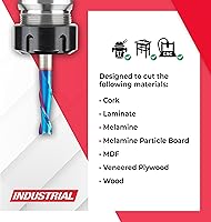Vista 3 de Amana Tool Spektra Extreme Tool Life Coated Solid Carbide Spiral Plunge Router Bit, 46320-K, 3/8 Dia x 1-1/4 CH x 3/8 Shank 3 Inch Long Up-Cut
