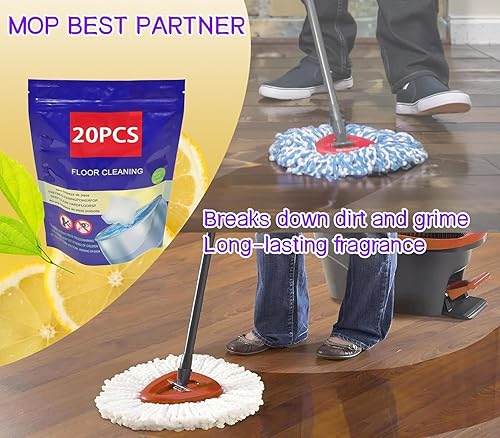 Miniatura 5 de TETEPV Limpiador de suelos duros, aroma a limón, 20 unidades (paquete de 1) hecho de ingredientes naturales, seguro para todos los suelos duros,