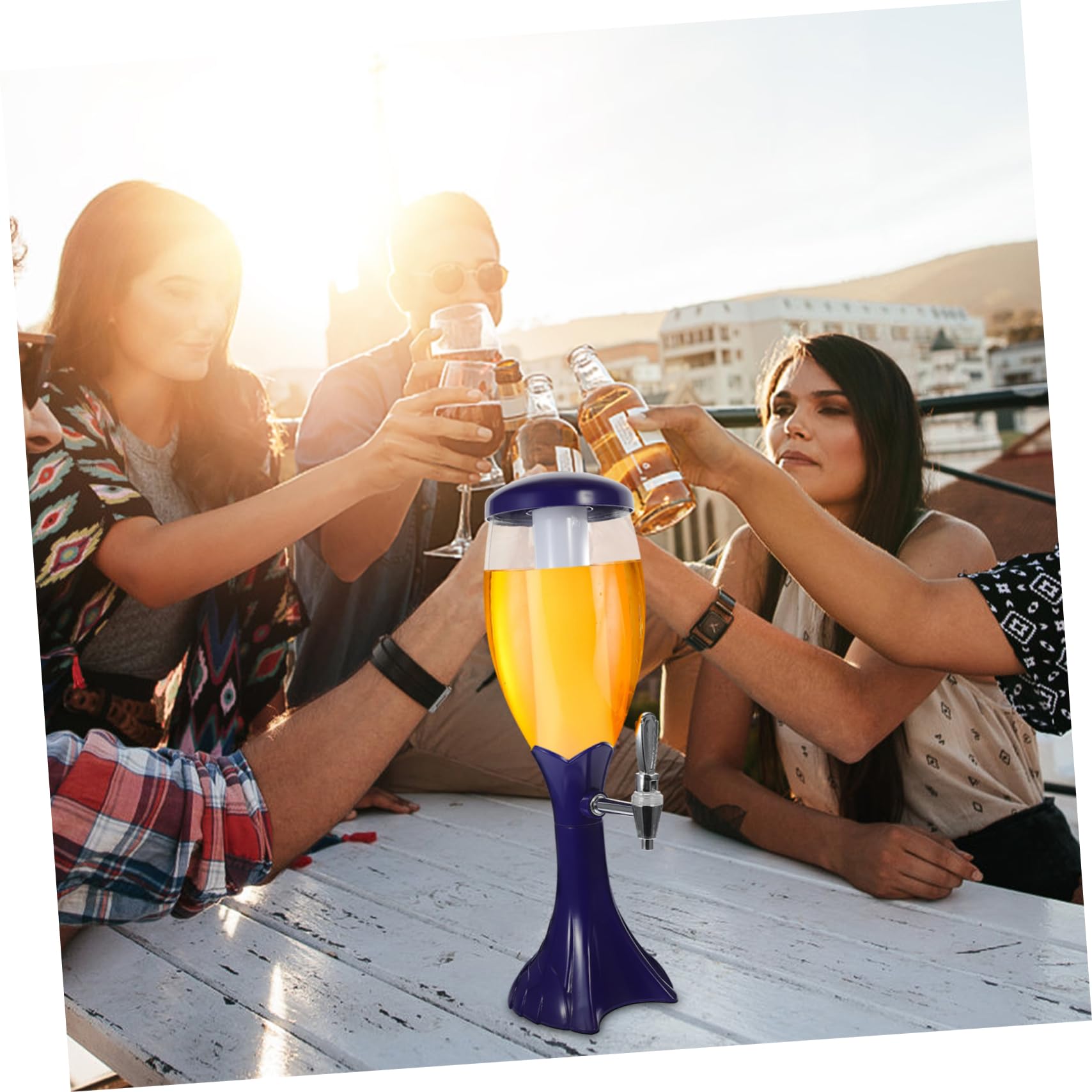PRETYZOOM Barril de Cerveza Distribuidor de Bebidas Dispensador para Fiestas Grifo para Botella Autoservicio Dispensador de Cerveza
