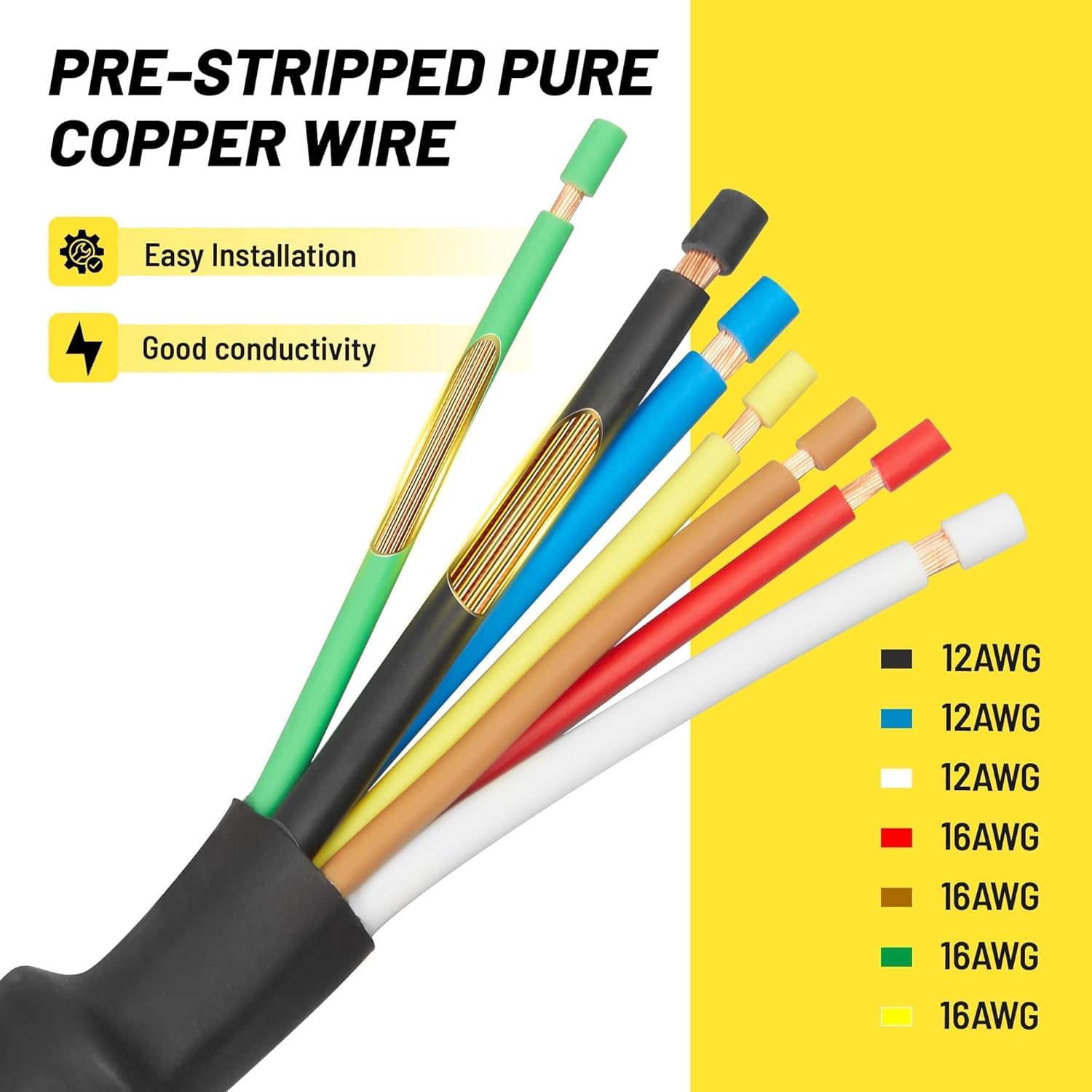 Uscar 7 Pin Trailer Plug and Uscar 7 Pin Trailer Wiring Harness
