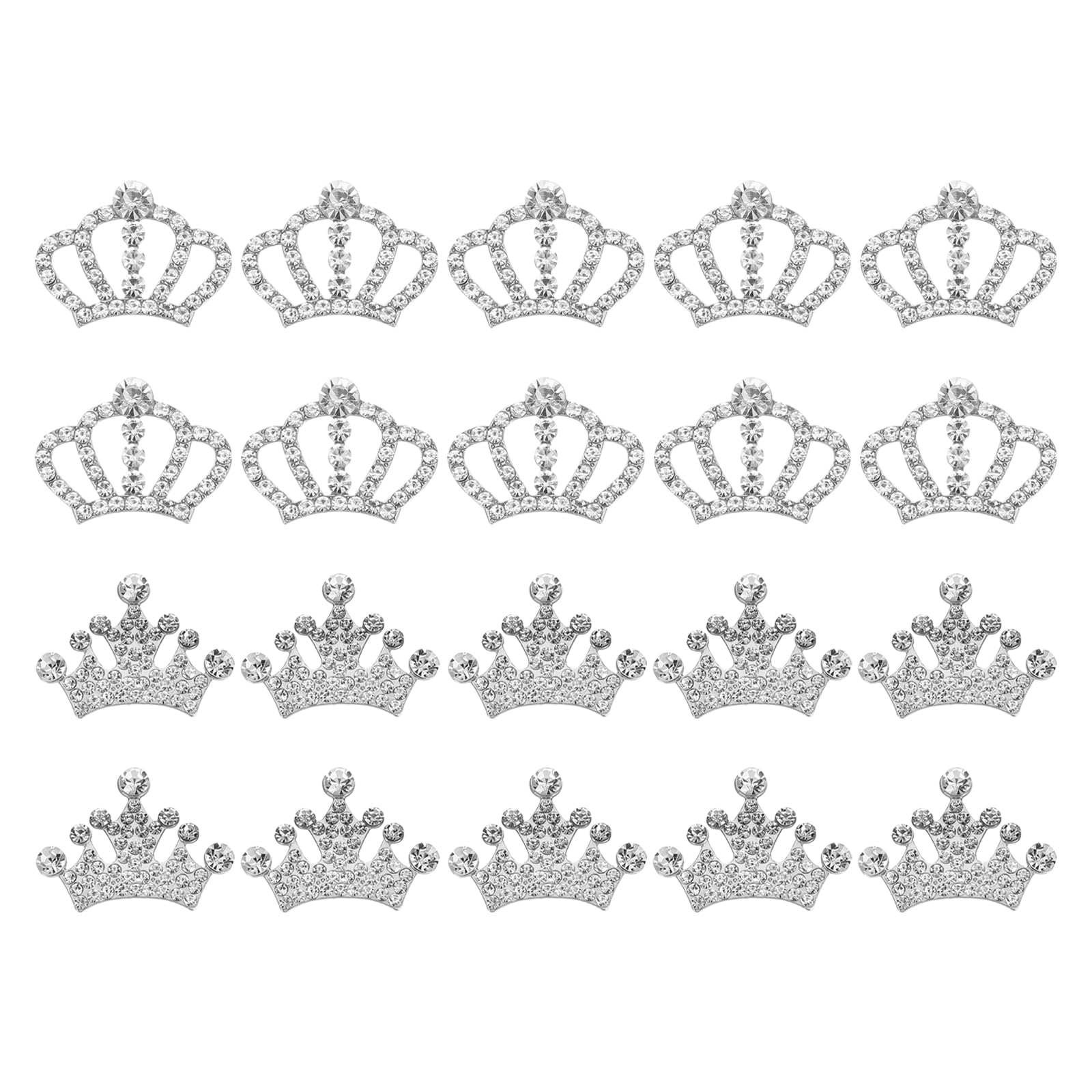 Couronne en Métal Strass Argenté PATIKIL Haut de Gamme pour Customisation Vêtements